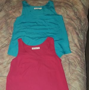 2 Faded Glory Silk Like Tank tops